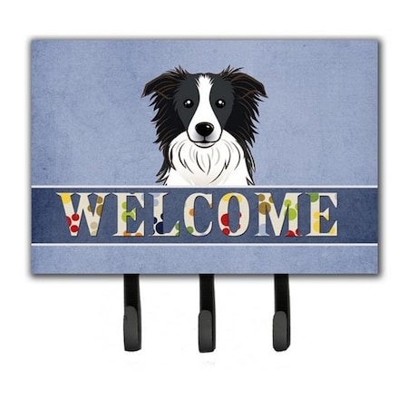 Carolines Treasures Carolines Treasures BB1427TH68 Border Collie Welcome Leash & Key Holder BB1427TH68